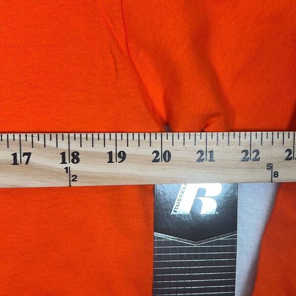 Auburn Tigers college long sleeve Russell Athletic Orange T-shirt Men Medium NWT - Picture 2 of 6